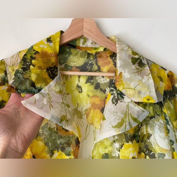 Vintage sheer floral maxi layering jacket - Picture 9 of 16